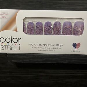 Color Street Lavender Sparkle Nail Strips Mediterranean Lavender